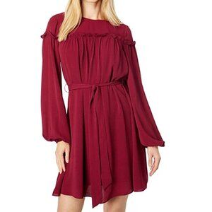 Gorgeous Smocked Ruffle Baby Doll Mini Dress Red | size 8